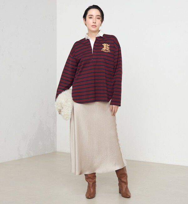 NOLLEY'S sophi「《オールシーズン対応》ウォッシャブルブライトサテンナロースカート」|スカート|