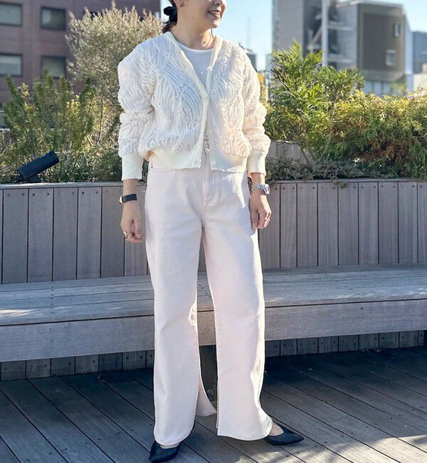 Rie Miller「【RM denim】スリットフレアハイウエストデニム」|デニム|