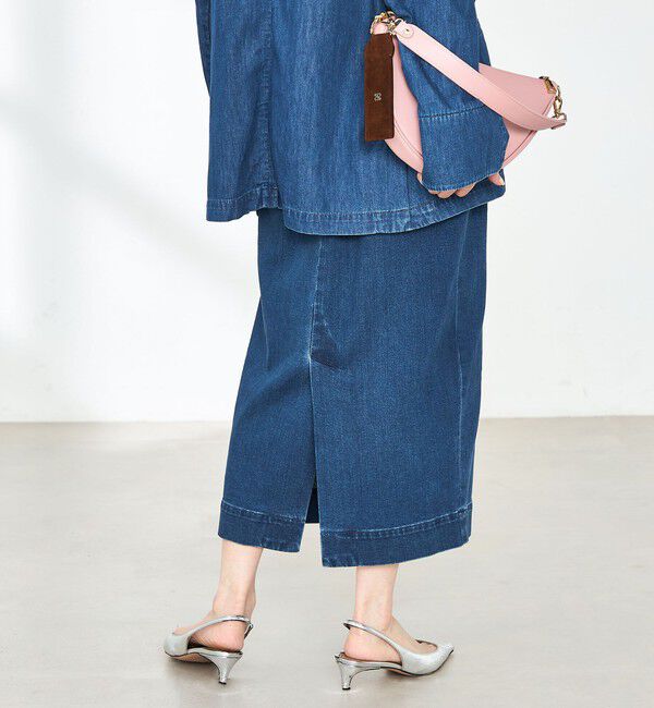 Rie Miller「【RM denim】スリットタイトデニムスカート」|タイト|