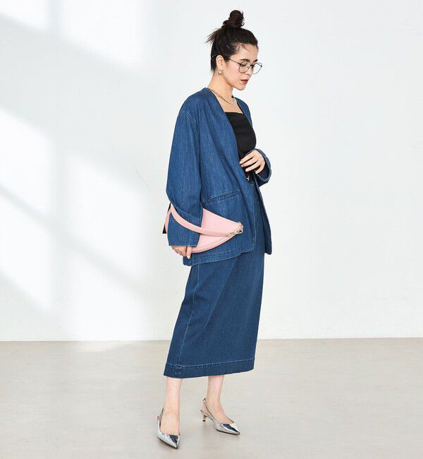 Rie Miller「【RM denim】スリットタイトデニムスカート」|タイト|