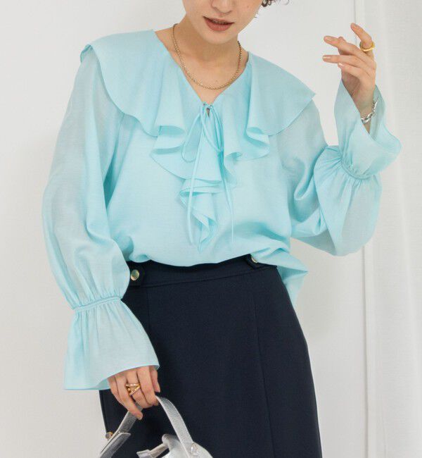 NOLLEY'S sophi「シアーラッフルブラウス」|シャツ・ブラウス|