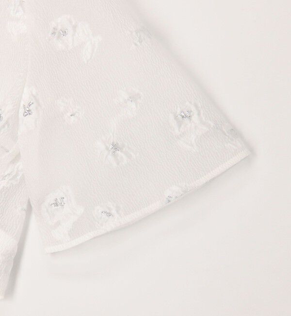NOLLEY'S sophi「《セットアップ対応》ラメフラワージャガードブラウス」|シャツ・ブラウス|