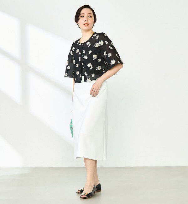 NOLLEY'S sophi「《セットアップ対応》ラメフラワージャガードブラウス」|シャツ・ブラウス|