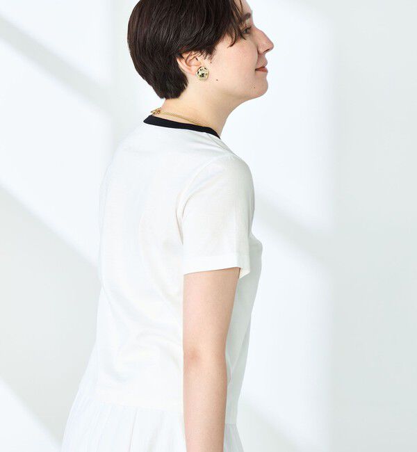 NOLLEY'S sophi「シルケット天竺衿配色ロゴTシャツ」|Tシャツ・カットソー|
