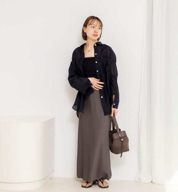 NOLLEY'S「ウォッシャブルセルロースシルクシアーシャツ」|シャツ・ブラウス|