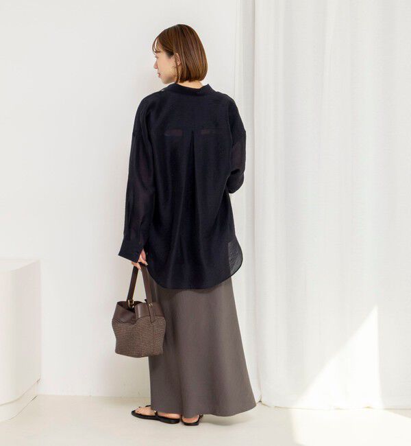 NOLLEY'S「ウォッシャブルセルロースシルクシアーシャツ」|シャツ・ブラウス|