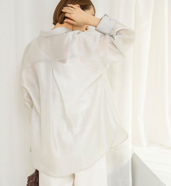 NOLLEY'S「ウォッシャブルセルロースシルクシアーシャツ」|シャツ・ブラウス|