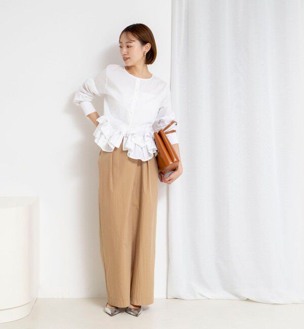 NOLLEY'S「【WEB限定】ウォッシャブルペプラムフリル2WAYブラウス」|シャツ・ブラウス|