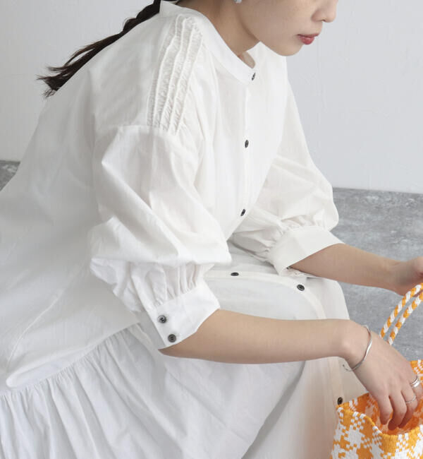 fredy emue「【fredyemueフレディエミュ】コードボリュームシャツワンピース」|ワンピース|