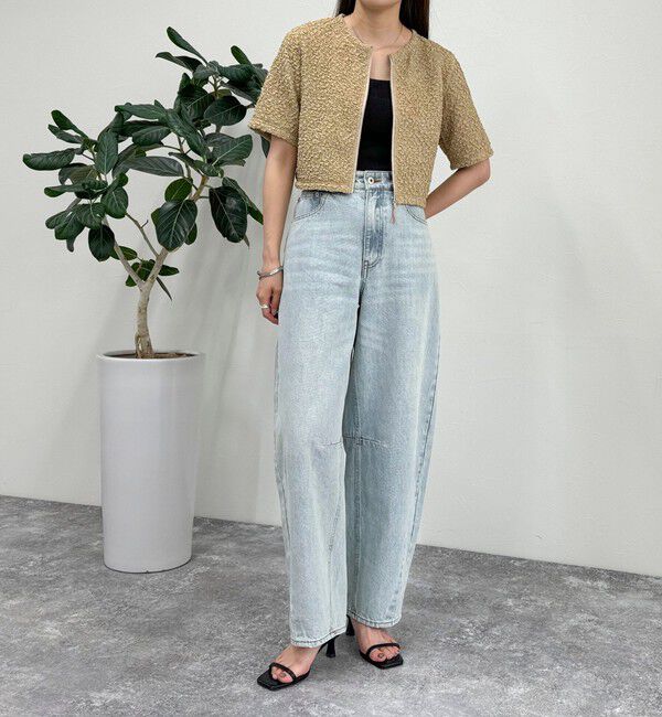 fredy emue「ポコポコZIP半袖カーディガン」|カーディガン|