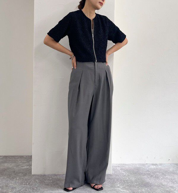 fredy emue「ポコポコZIP半袖カーディガン」|カーディガン|