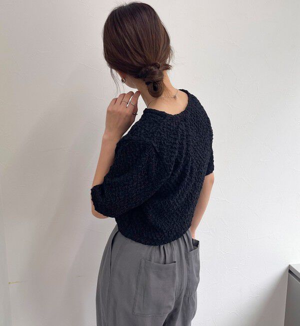 fredy emue「ポコポコZIP半袖カーディガン」|カーディガン|