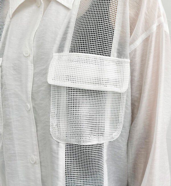 fredy emue「メッシュ切替シャツ」|シャツ・ブラウス|