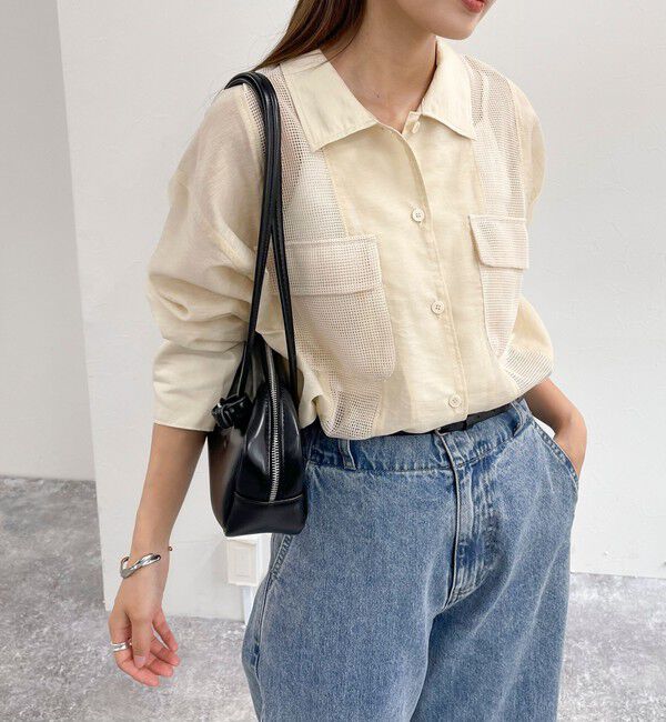 fredy emue「メッシュ切替シャツ」|シャツ・ブラウス|