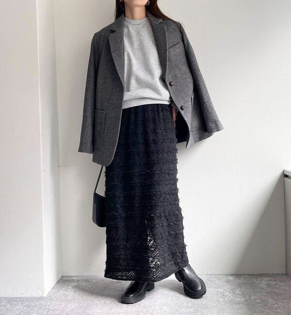fredy emue「起毛レースタイトスカート」|スカート|