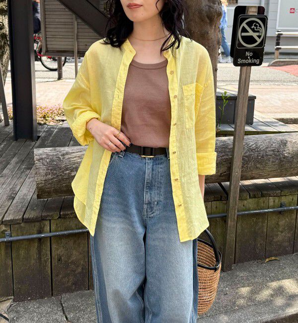 fredy emue「ラミーバンドカラーシャツ」|シャツ・ブラウス|