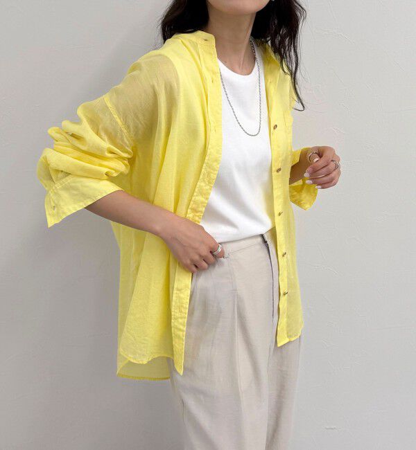 fredy emue「ラミーバンドカラーシャツ」|シャツ・ブラウス|