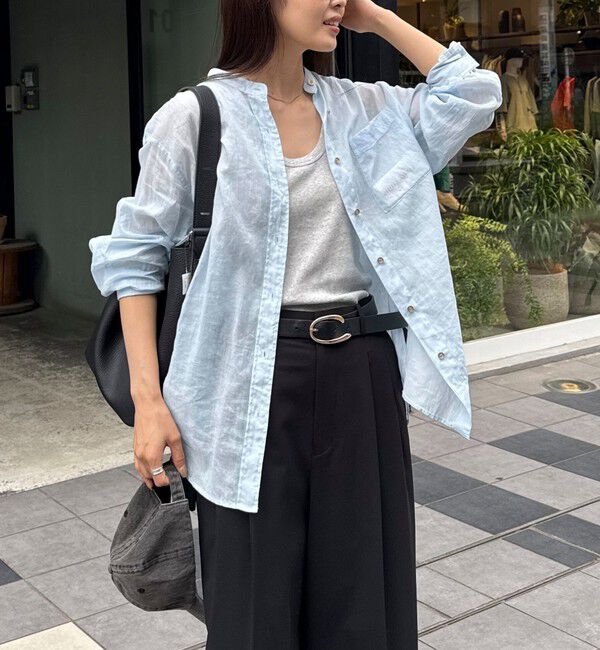 fredy emue「ラミーバンドカラーシャツ」|シャツ・ブラウス|