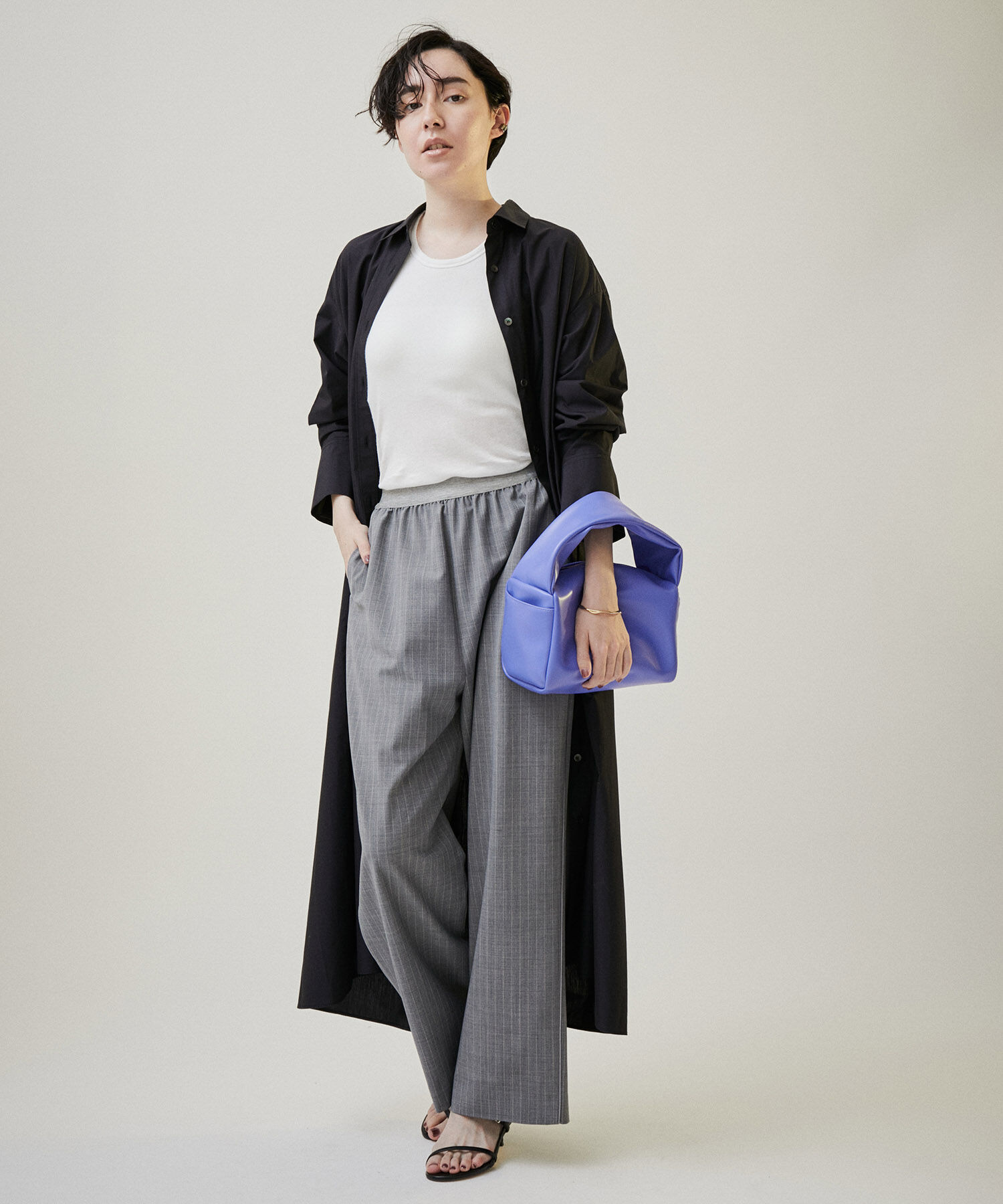 SALON adam et rope'「【Smile Cotton】カップ付きアメリカンスリーブタンクトップ」|タンクトップ|