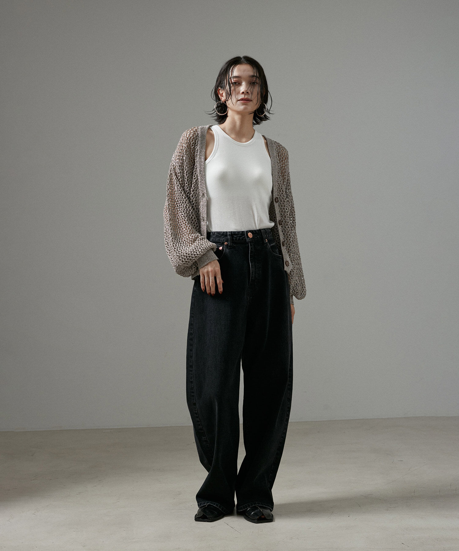 SALON adam et rope'「【Smile Cotton】カップ付きアメリカンスリーブタンクトップ」|タンクトップ|