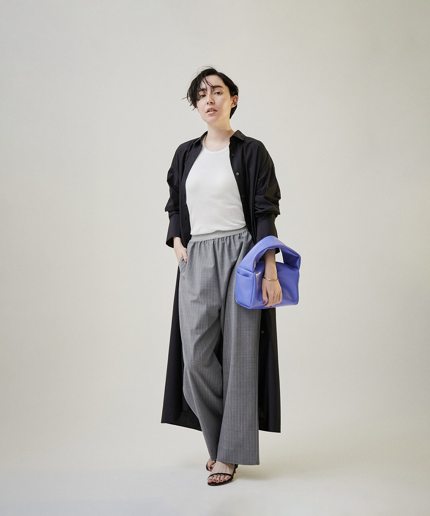 SALON adam et rope'「【Smile Cotton】カップ付きアメリカンスリーブタンクトップ」|タンクトップ|