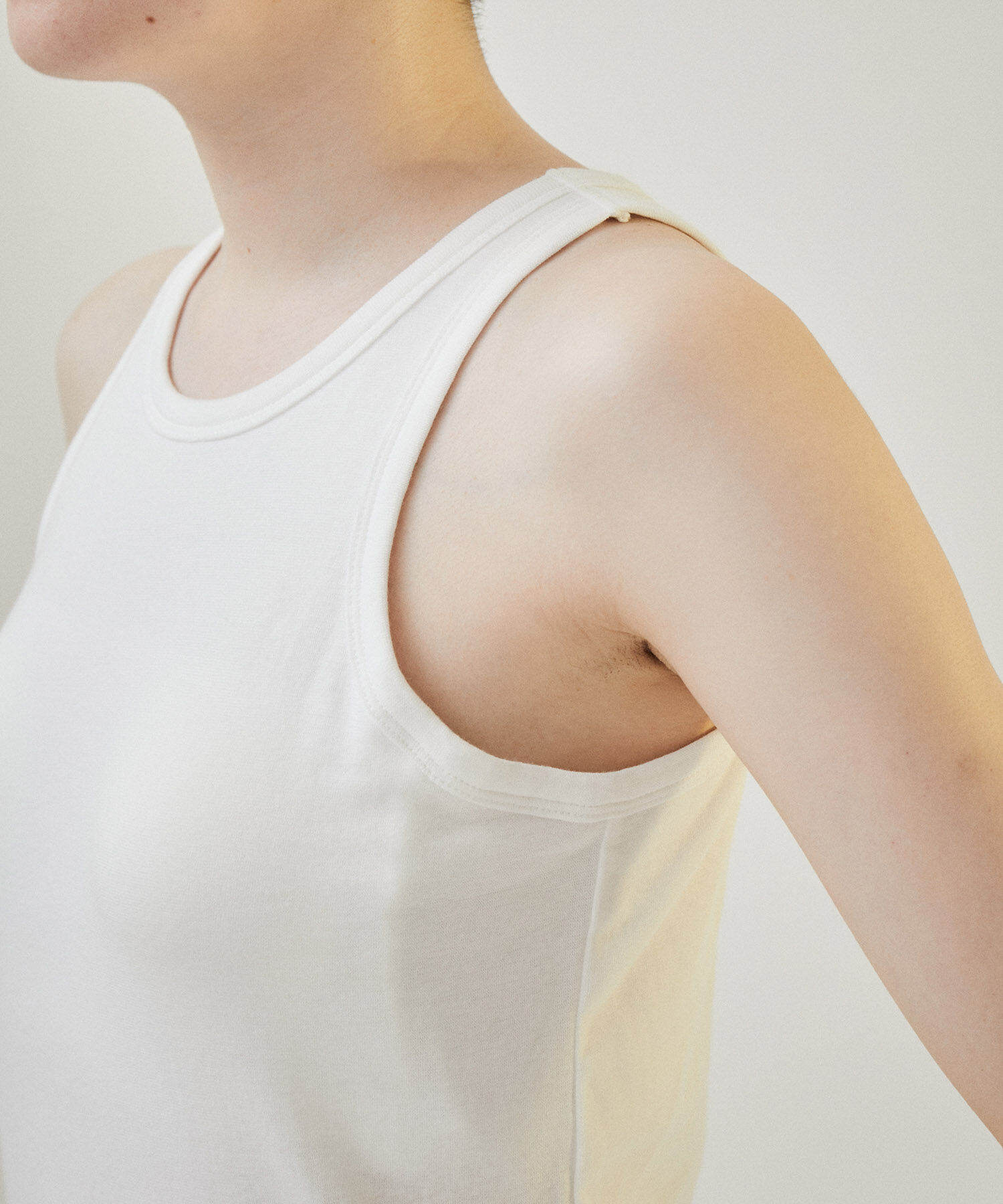 SALON adam et rope'「【Smile Cotton】カップ付きアメリカンスリーブタンクトップ」|タンクトップ|