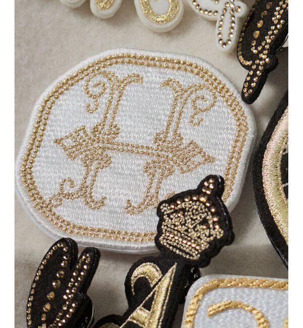 SALON adam et rope'「刺繍ワッペンブローチ＜H＞」|ブローチ・コサージュ|シロメイン