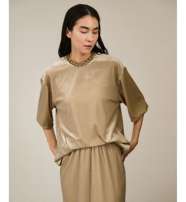 SALON adam et rope'「トリアセベロアボックスTシャツ［セットアップ対応］」|Tシャツ・カットソー|