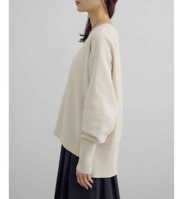 Vネックカーディガン-CreamyCotton /クリーミーコットン-（SALON adam