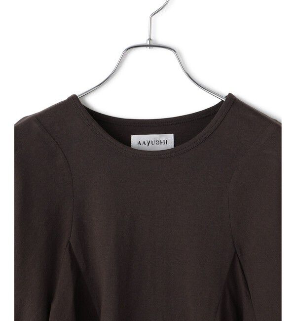 SALON adam et rope'「【AAYUSHI（アユーシ） for SALON】別注ペプラムラッフルTシャツ」|Tシャツ・カットソー|