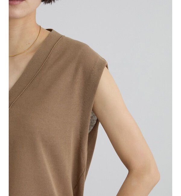 SALON adam et rope'「【WEB限定】ドライタッチメタルボタンニットジレ / ベスト［洗える］」|ベスト・ジレ|