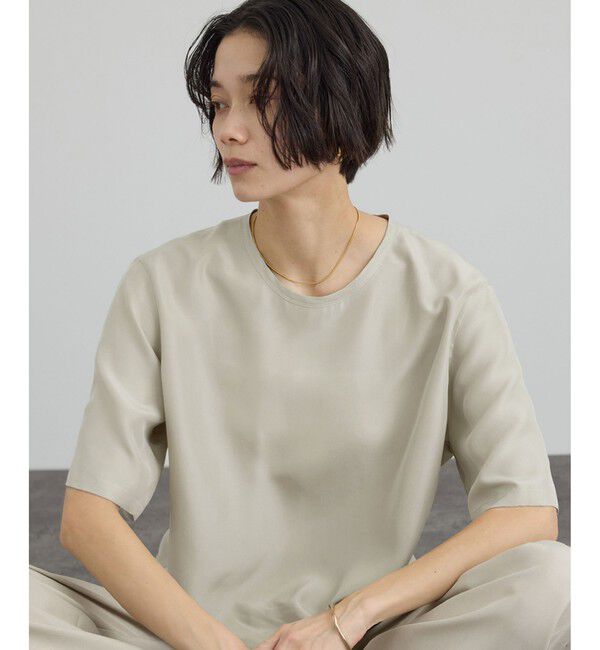 SALON adam et rope'「[26SS]GENTLE SILK ハーフスリーブプルオーバー」|Tシャツ・カットソー|