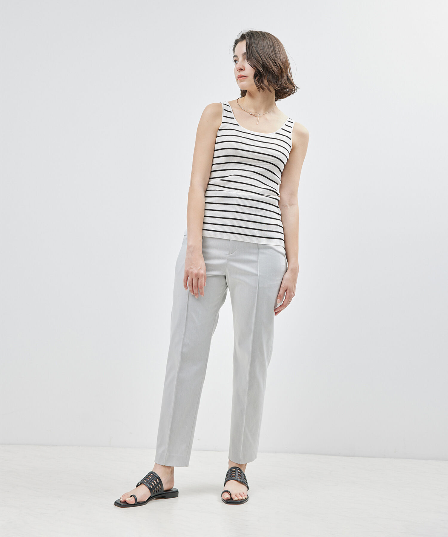 ROPE「【洗える】シルクプロテインニットタンクトップ【メディア掲載】」|タンクトップ|