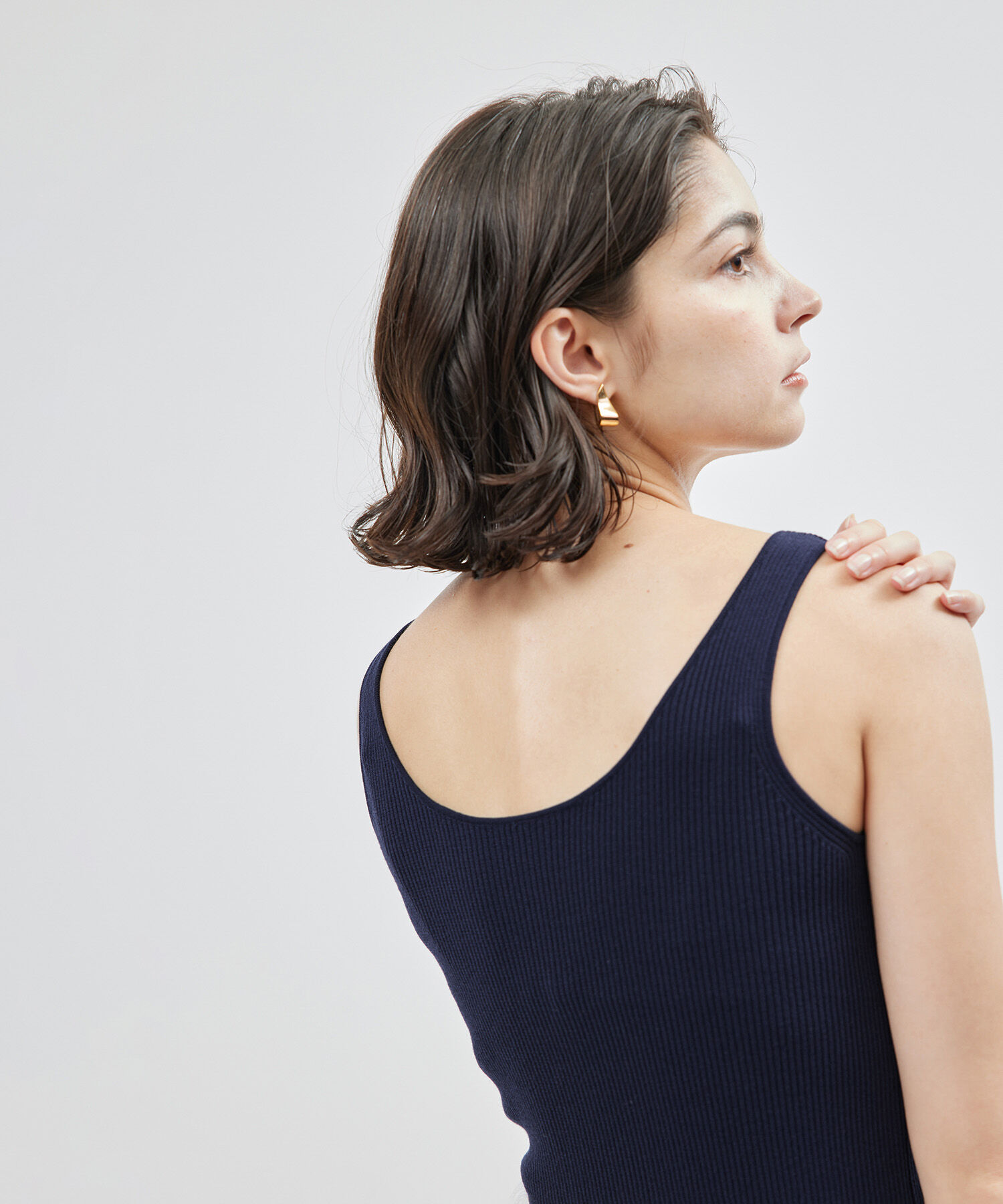 ROPE「【洗える】シルクプロテインニットタンクトップ【メディア掲載】」|タンクトップ|