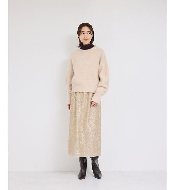 ROPE「スパンコールIラインスカート」|スカート|