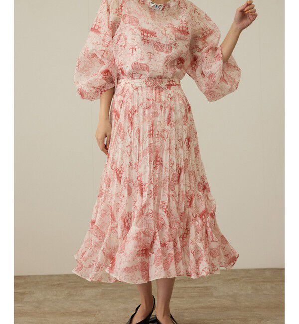 ROPE「【洗える】トワルドジュイタックプリーツスカート」|スカート|