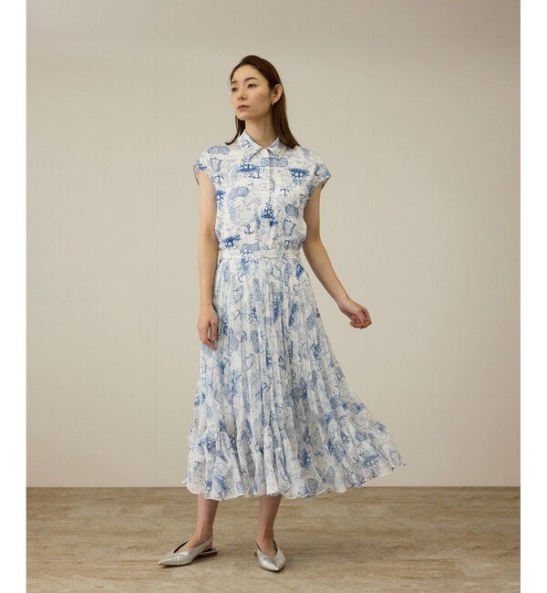 ROPE「【洗える】トワルドジュイタックプリーツスカート」|スカート|