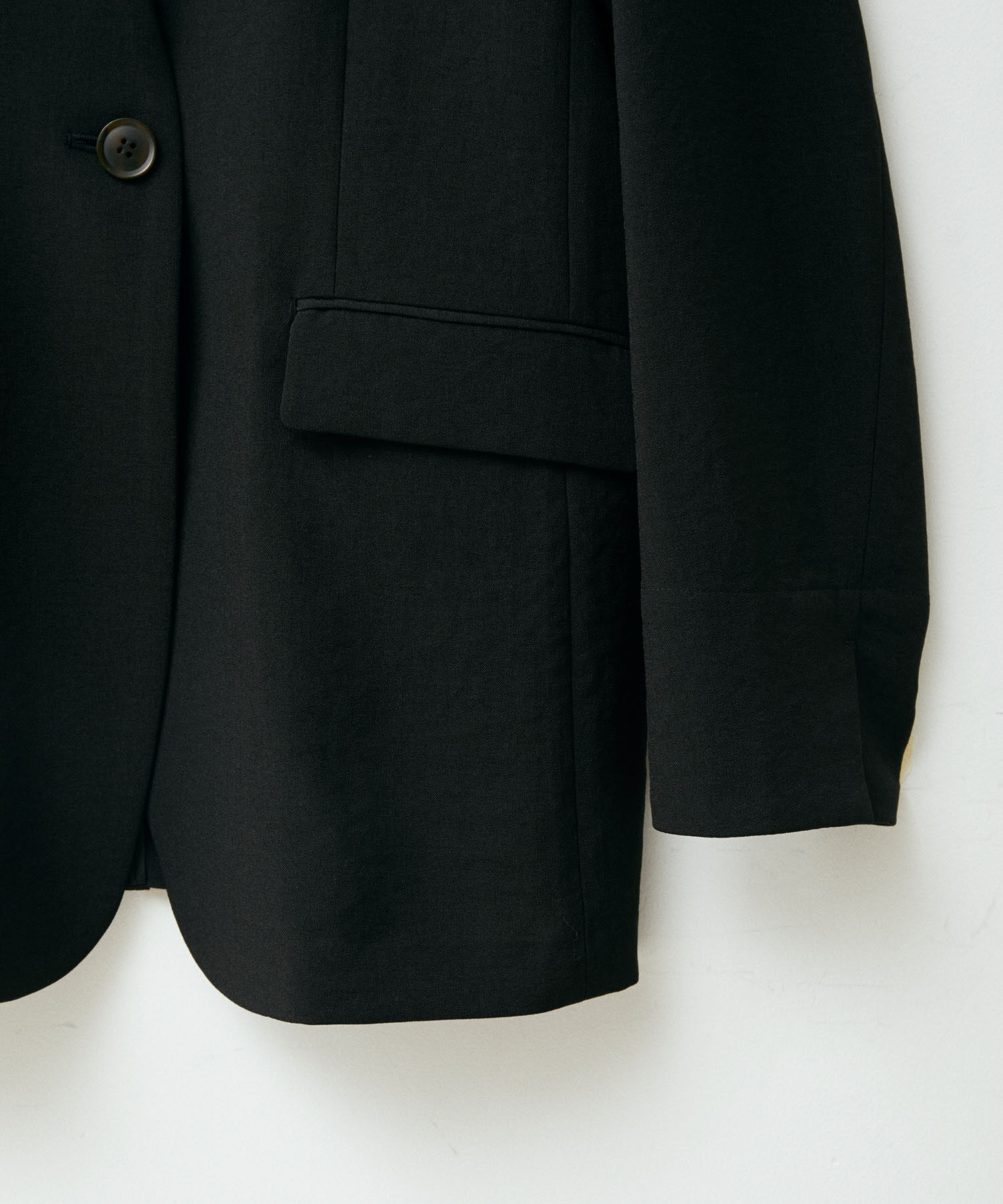 VIS「【洗える・接触冷感】美easyノーカラーVネックジャケット【セットアップ対応】」|ノーカラージャケット|