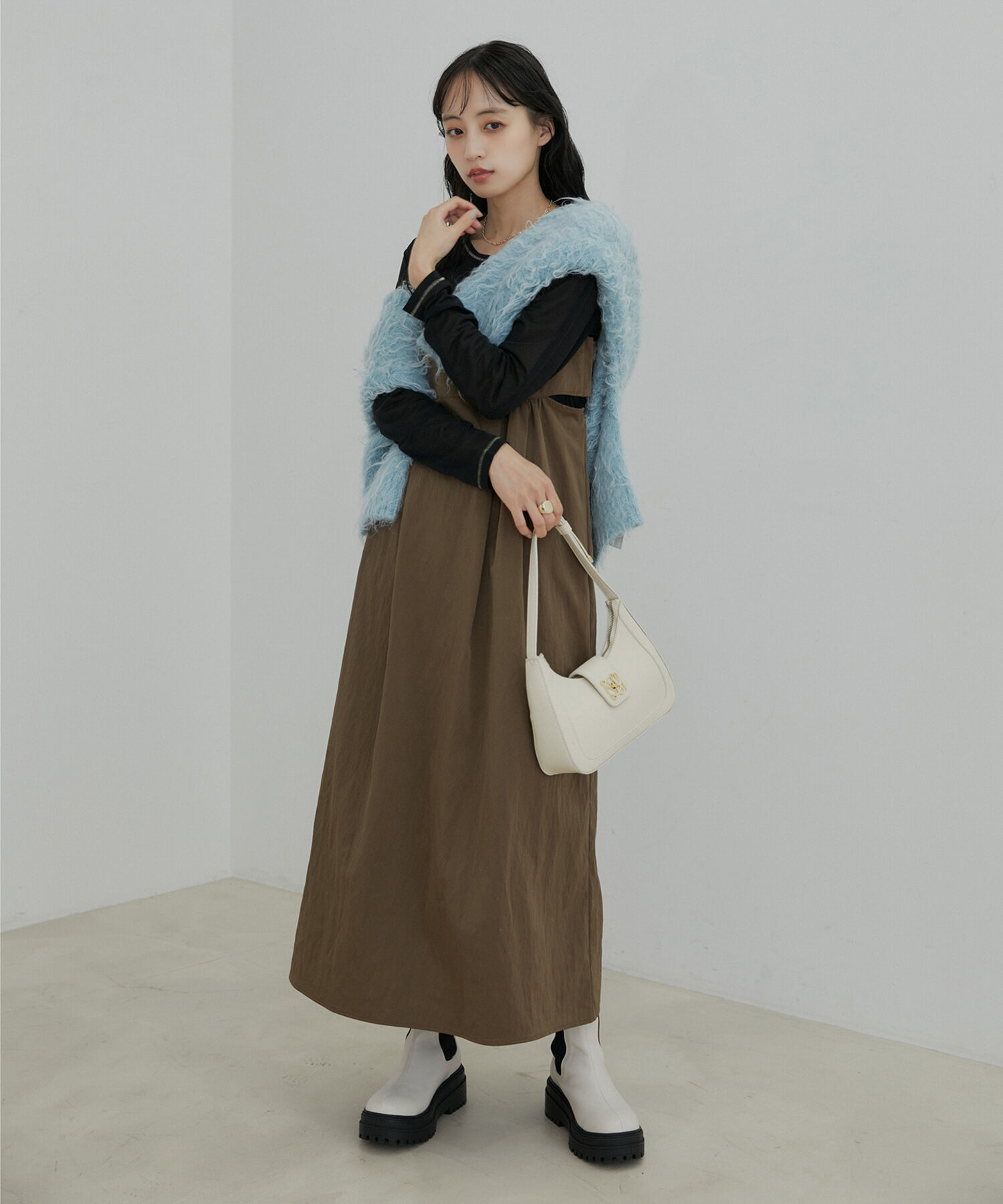 VIS「【洗える】クルーネックシアーロングTシャツ」|Tシャツ・カットソー|