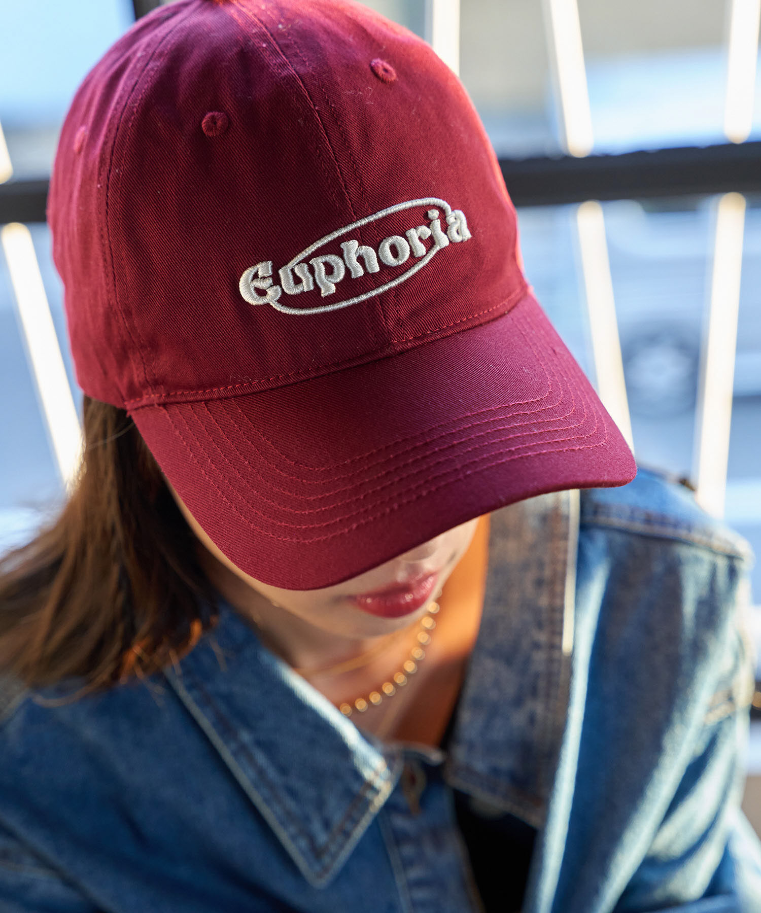 VIS「刺繍ロゴキャップ」|キャップ・キャスケット|ワイン系(67)