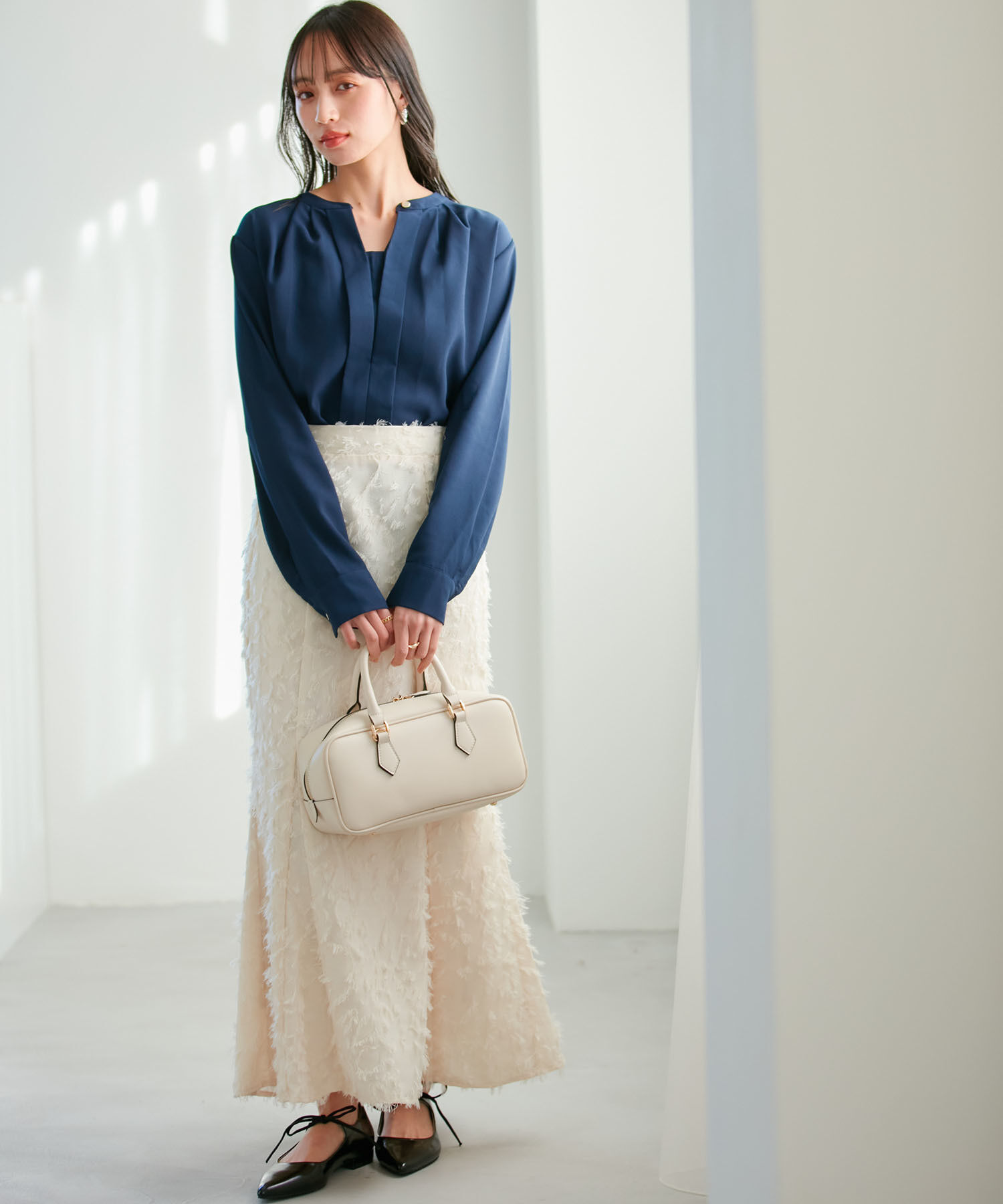 Juze「【新色・追加生産】リボンフラットパンプス」|パンプス|