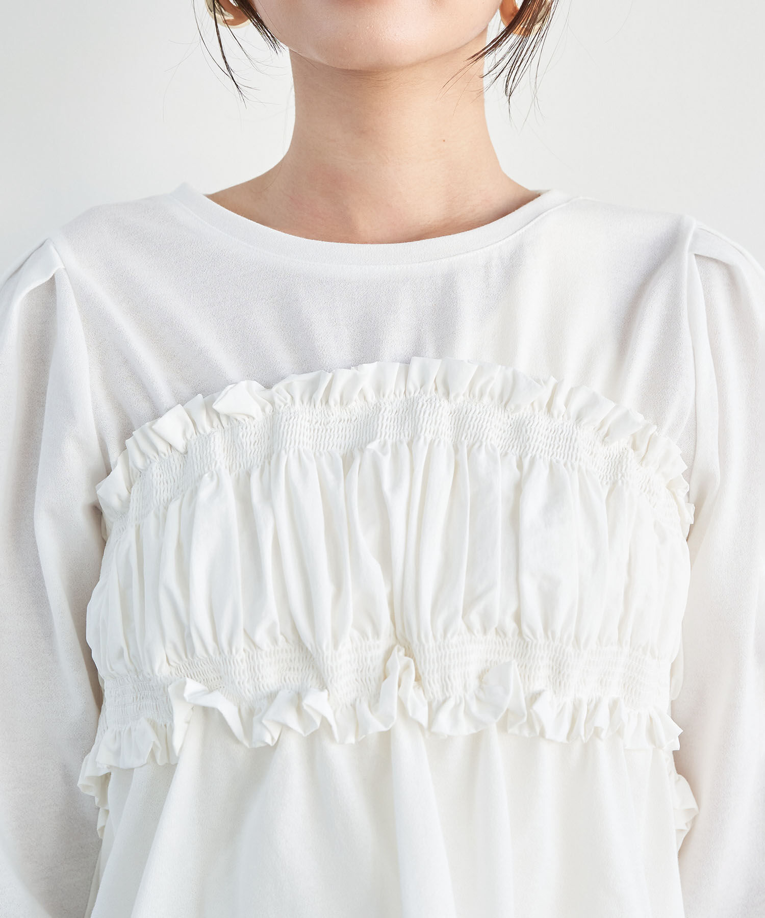 VIS「ビスチェドッキングデザインロングTシャツ」|Tシャツ・カットソー|