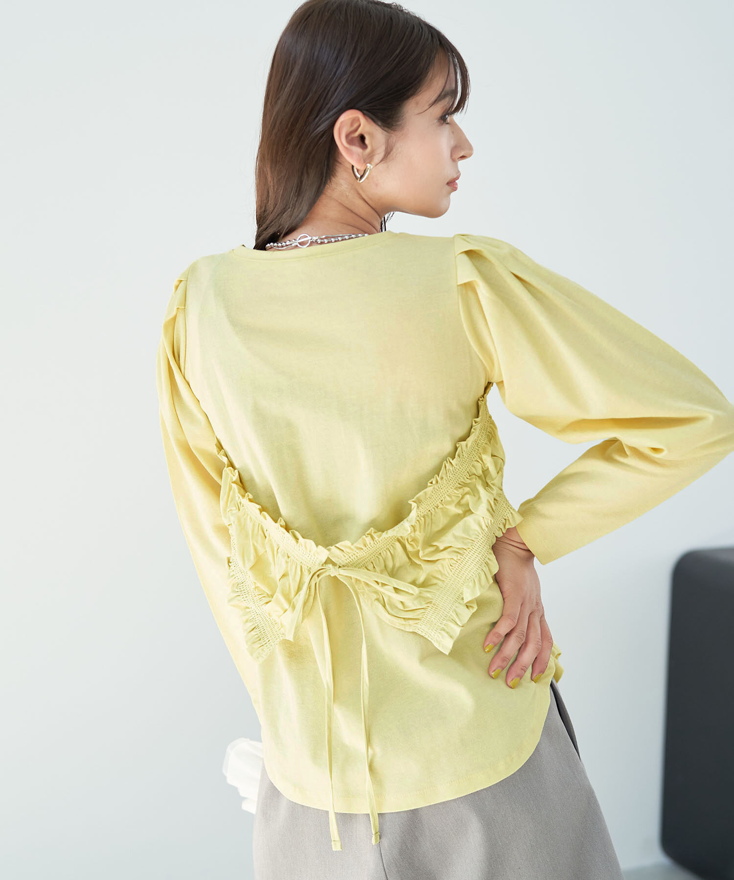 VIS「ビスチェドッキングデザインロングTシャツ」|Tシャツ・カットソー|