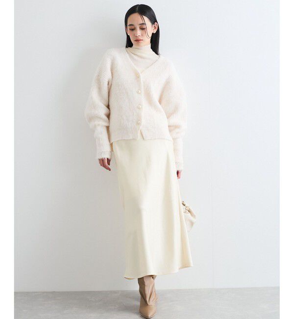 VIS「【選べる着丈】シャイニーナロースカート【洗える】」|スカート|