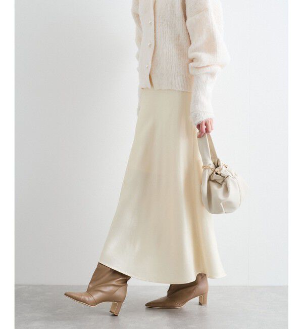 VIS「【選べる着丈】シャイニーナロースカート【洗える】」|スカート|