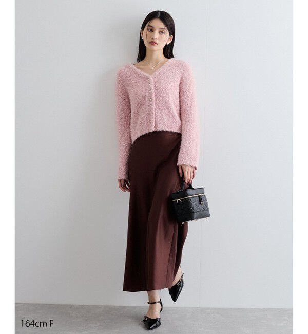 VIS「【選べる着丈】シャイニーナロースカート【洗える】」|スカート|