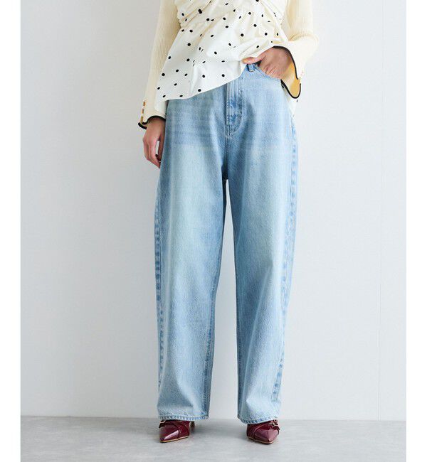 VIS「【洗える】ハイウエストルーズワイドデニム」|デニム|