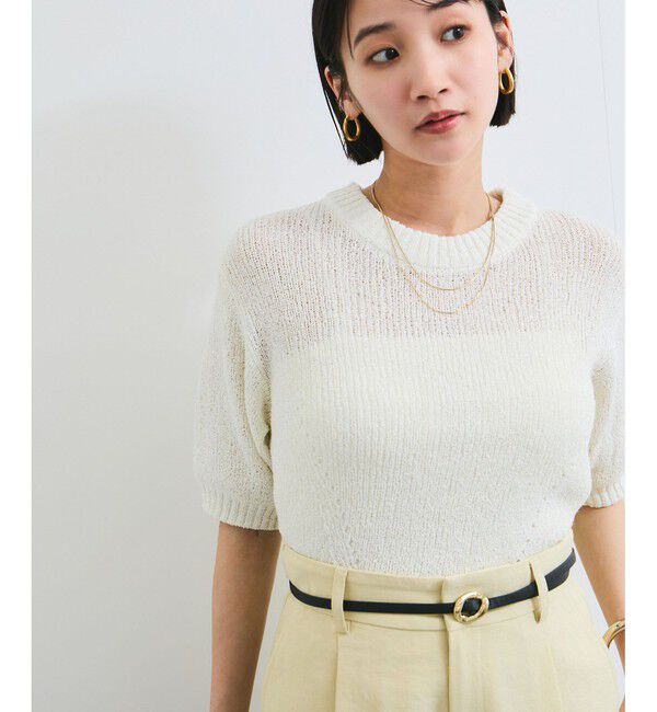 VIS「【洗える】アイレットブークレコンパクトニット」|Tシャツ・カットソー|