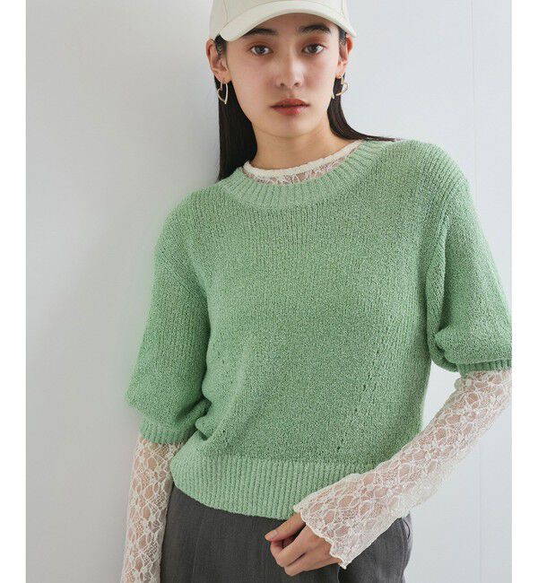 VIS「【洗える】アイレットブークレコンパクトニット」|Tシャツ・カットソー|