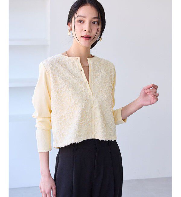 VIS「レースドッキングカーディガン」|カーディガン|